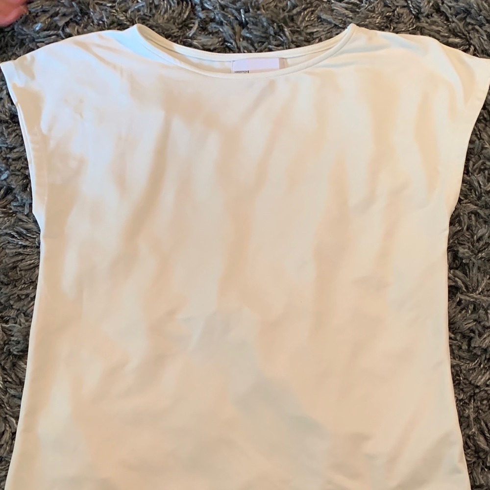 Nordstrom cap sleeve cream tee